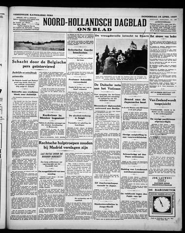 Noord-Hollandsch Dagblad : ons blad 1937-04-15