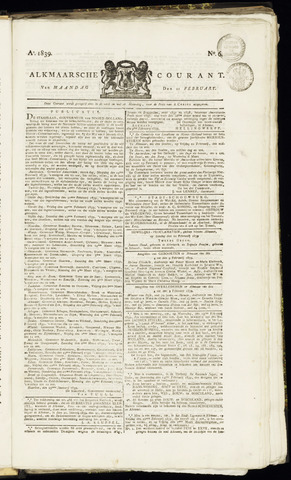 Alkmaarsche Courant 1839-02-11