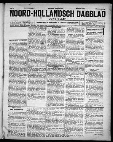 Noord-Hollandsch Dagblad : ons blad 1925-04-04