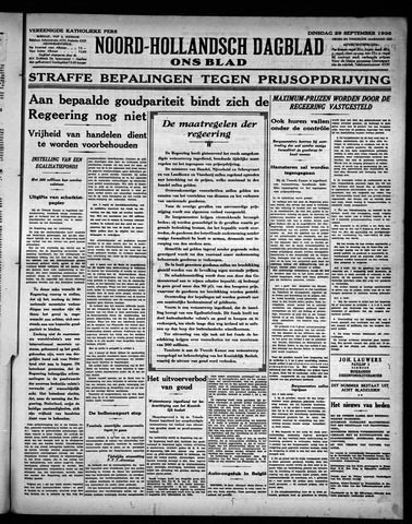 Noord-Hollandsch Dagblad : ons blad 1936-09-29