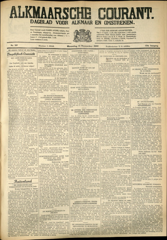 Alkmaarsche Courant 1932-11-14