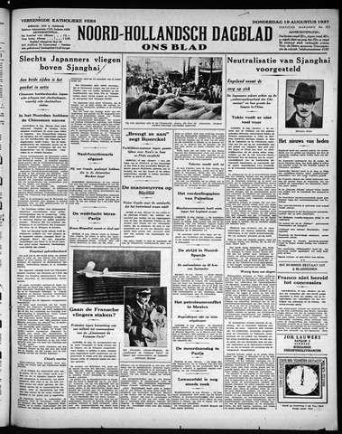 Noord-Hollandsch Dagblad : ons blad 1937-08-19
