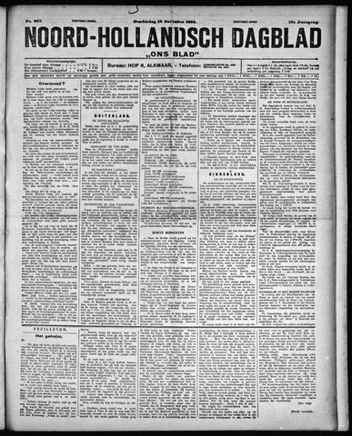 Noord-Hollandsch Dagblad : ons blad 1923-11-15
