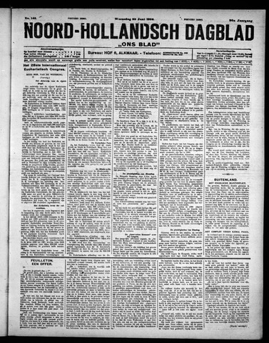 Noord-Hollandsch Dagblad : ons blad 1926-06-23