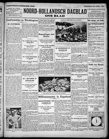 Noord-Hollandsch Dagblad : ons blad 1933-04-26