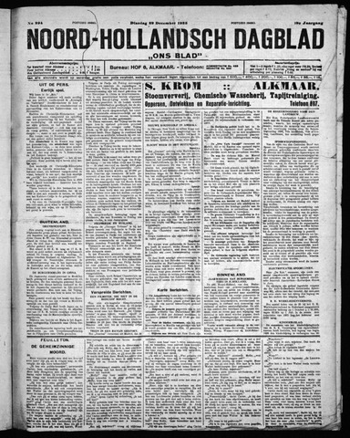 Noord-Hollandsch Dagblad : ons blad 1925-12-29