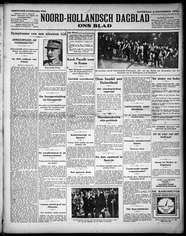 Noord-Hollandsch Dagblad : ons blad 1934-11-03