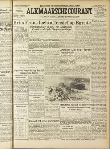 Alkmaarsche Courant 1956-11-01