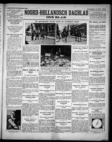 Noord-Hollandsch Dagblad : ons blad 1934-07-09