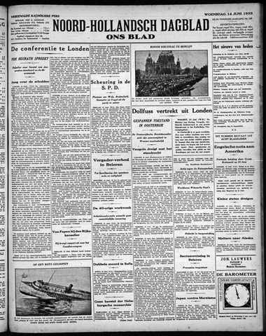 Noord-Hollandsch Dagblad : ons blad 1933-06-14
