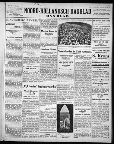Noord-Hollandsch Dagblad : ons blad 1932-04-16