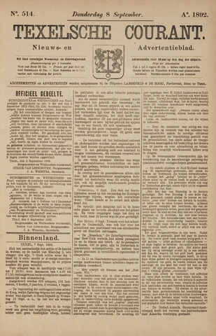 Texelsche Courant 1892-09-08