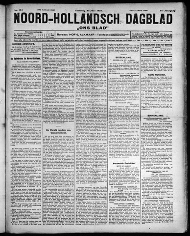 Noord-Hollandsch Dagblad : ons blad 1927-06-25