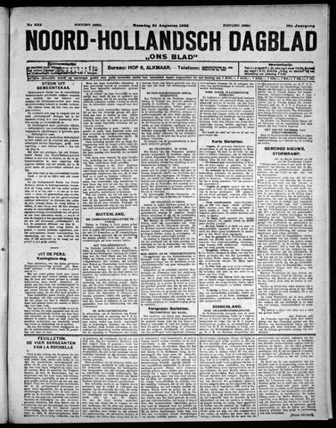 Noord-Hollandsch Dagblad : ons blad 1925-08-31