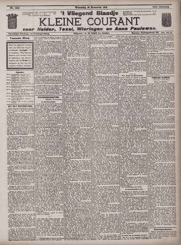Vliegend blaadje : nieuws- en advertentiebode voor Den Helder 1913-11-26