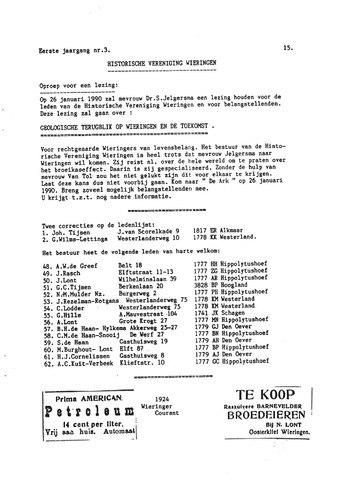 Op de Hòògte - Wieringen 1989-12-01