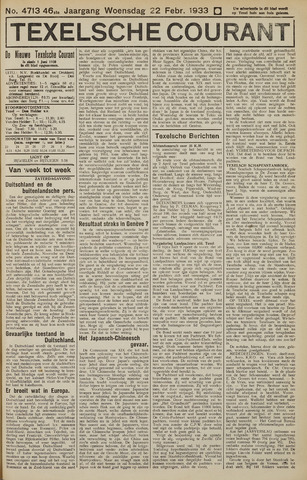 Texelsche Courant 1933-02-22