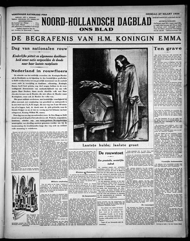 Noord-Hollandsch Dagblad : ons blad 1934-03-27