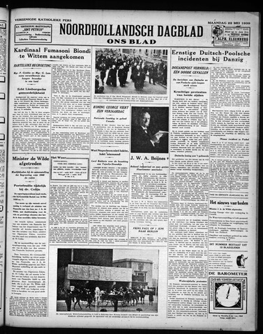 Noord-Hollandsch Dagblad : ons blad 1939-05-22