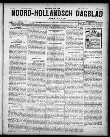Noord-Hollandsch Dagblad : ons blad 1928-04-20