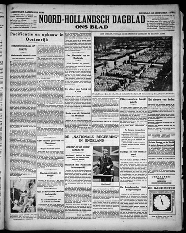 Noord-Hollandsch Dagblad : ons blad 1934-10-30