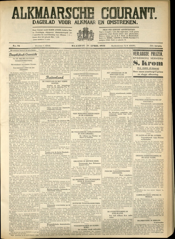 Alkmaarsche Courant 1932-04-18