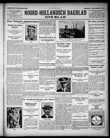 Noord-Hollandsch Dagblad : ons blad 1934-12-07
