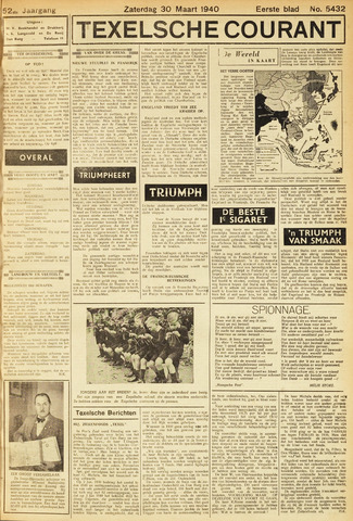 Texelsche Courant 1940-03-30