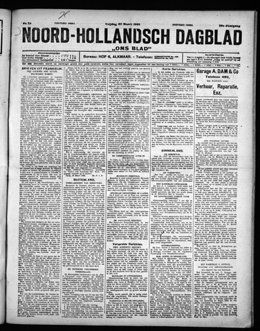 Noord-Hollandsch Dagblad : ons blad 1925-03-27