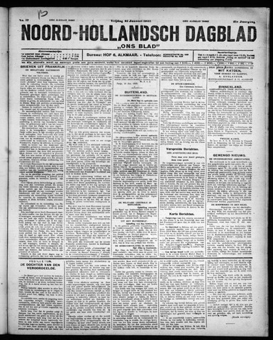 Noord-Hollandsch Dagblad : ons blad 1927-01-21