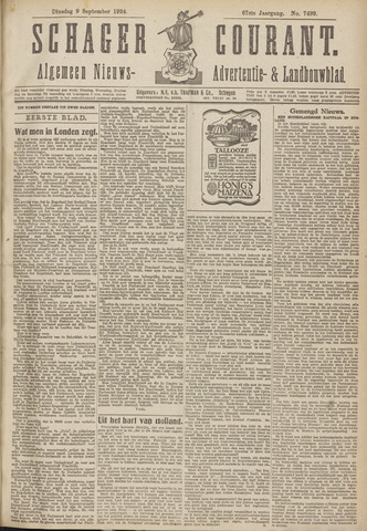 Schager Courant 1924-09-09