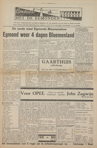 Contact met de Egmonden 1966-02-09
