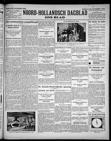 Noord-Hollandsch Dagblad : ons blad 1933-11-28