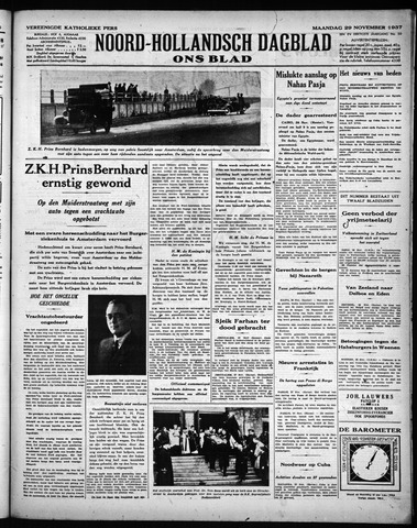 Noord-Hollandsch Dagblad : ons blad 1937-11-29