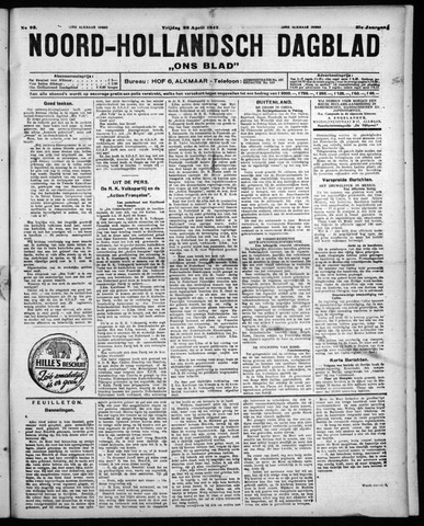 Noord-Hollandsch Dagblad : ons blad 1927-04-22