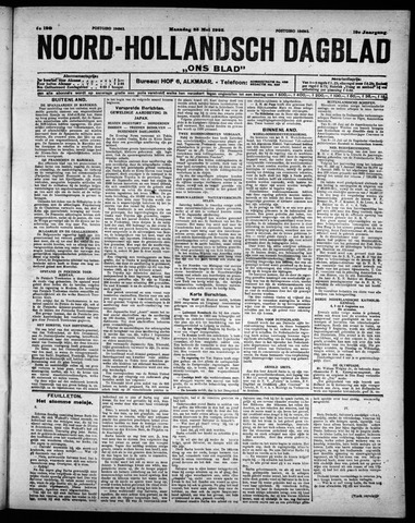 Noord-Hollandsch Dagblad : ons blad 1925-05-25