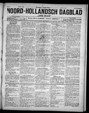 Noord-Hollandsch Dagblad : ons blad 1925-01-07