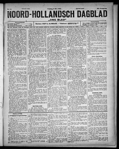Noord-Hollandsch Dagblad : ons blad 1924-05-02