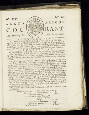 Alkmaarsche Courant 1810-03-05