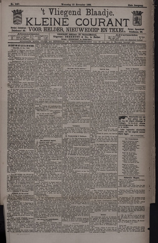 Vliegend blaadje : nieuws- en advertentiebode voor Den Helder 1893-11-22