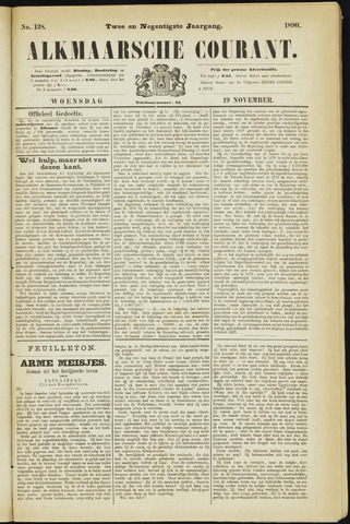 Alkmaarsche Courant 1890-11-19