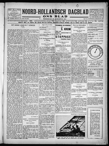 Noord-Hollandsch Dagblad : ons blad 1931-08-26