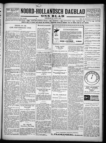 Noord-Hollandsch Dagblad : ons blad 1930-06-17