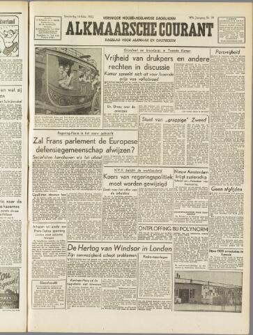 Alkmaarsche Courant 1952-02-14