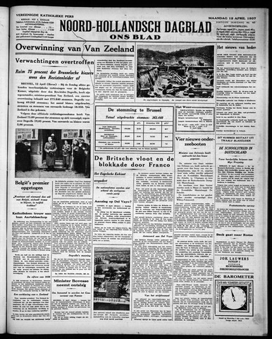 Noord-Hollandsch Dagblad : ons blad 1937-04-12
