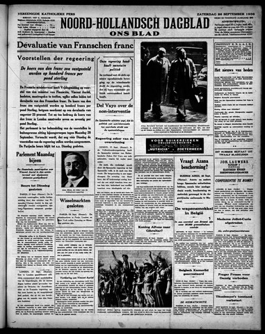 Noord-Hollandsch Dagblad : ons blad 1936-09-26