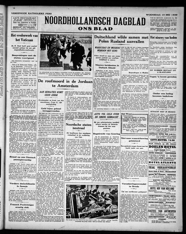 Noord-Hollandsch Dagblad : ons blad 1939-05-10