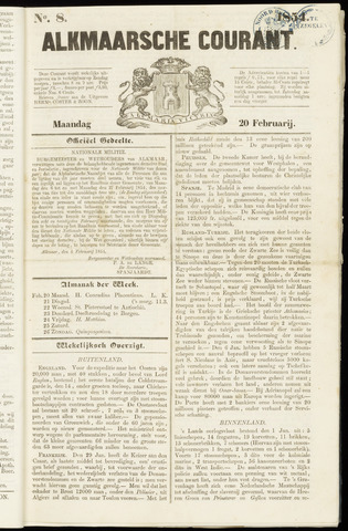 Alkmaarsche Courant 1854-02-20