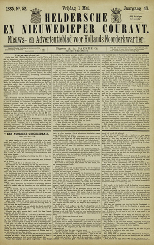 Heldersche en Nieuwedieper Courant 1885-05-01