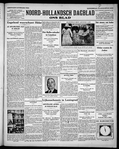Noord-Hollandsch Dagblad : ons blad 1933-08-10